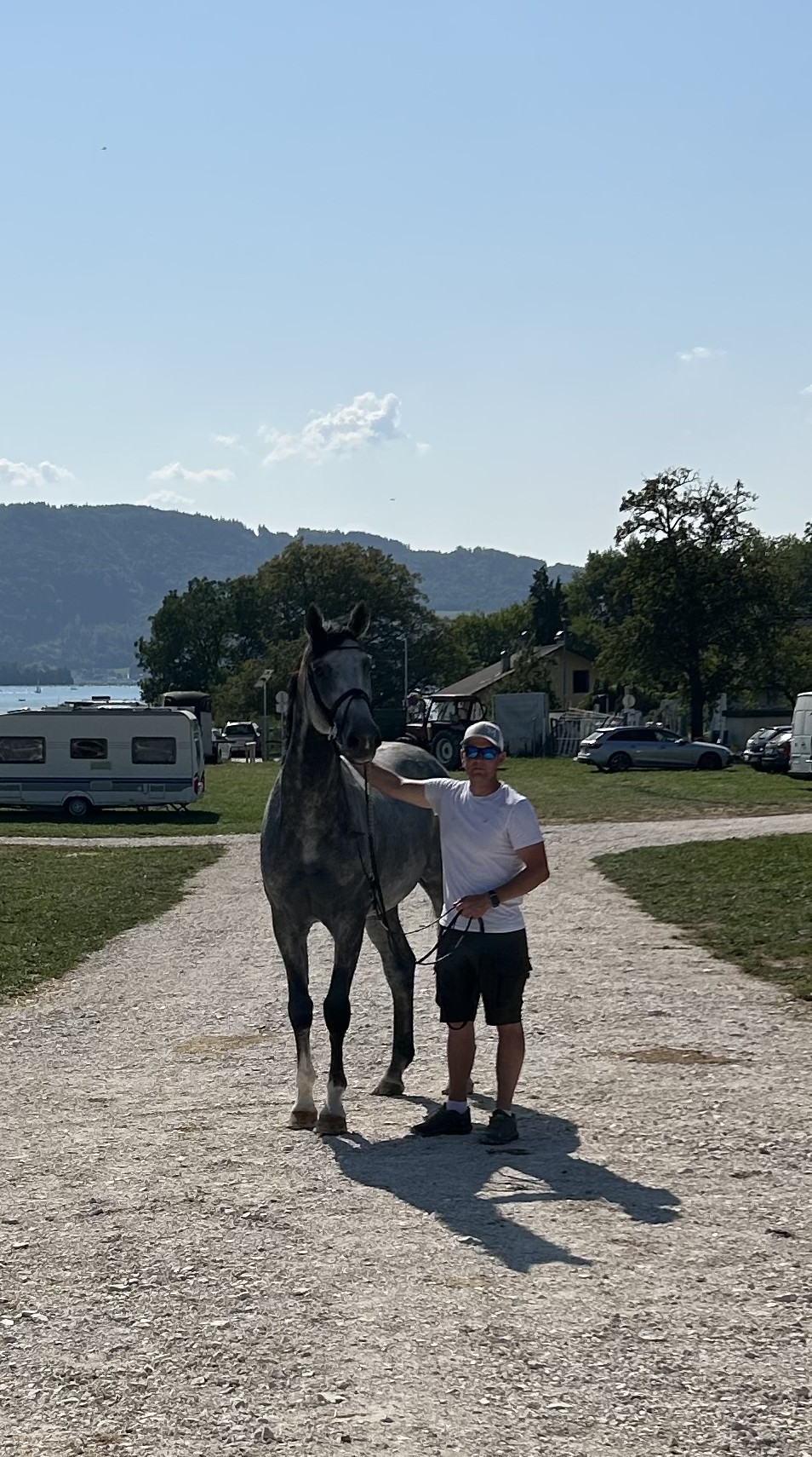 Familienmoment am Hof